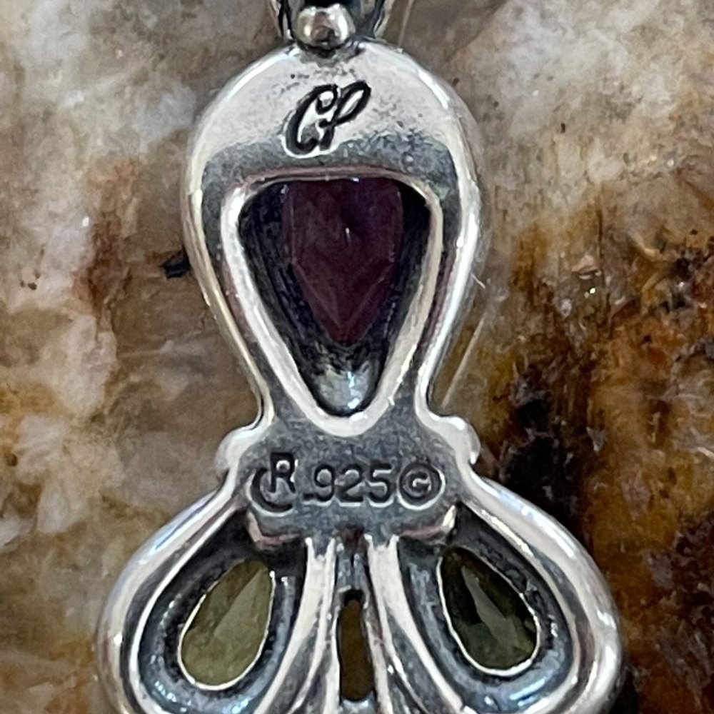 CP R 925 Multi Gemstone Pendant - Picture 3 of 6